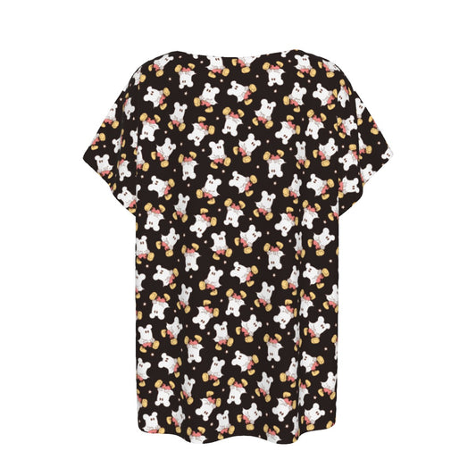 Ghostly Mouse - Women’s Relaxed Fit Scoop Tee