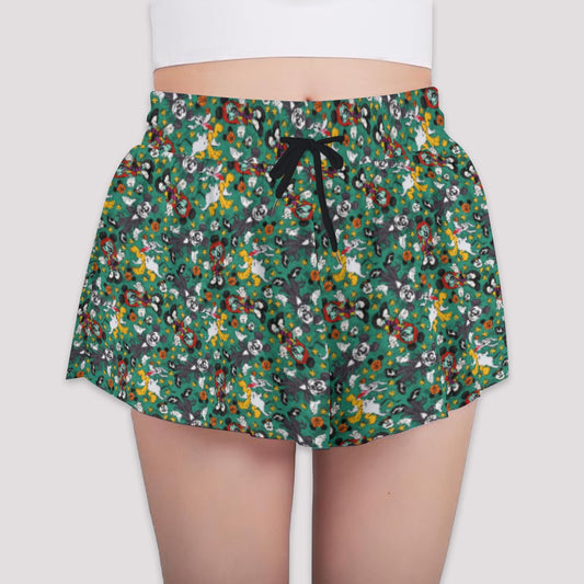 Beloved Couple as Spooky Pairp; Sally - Girls’ Flowy Pocket Shorts