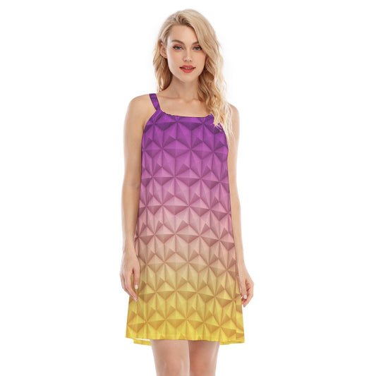 Geometric Spaceship Sphere - Women’s Adjustable Sundress