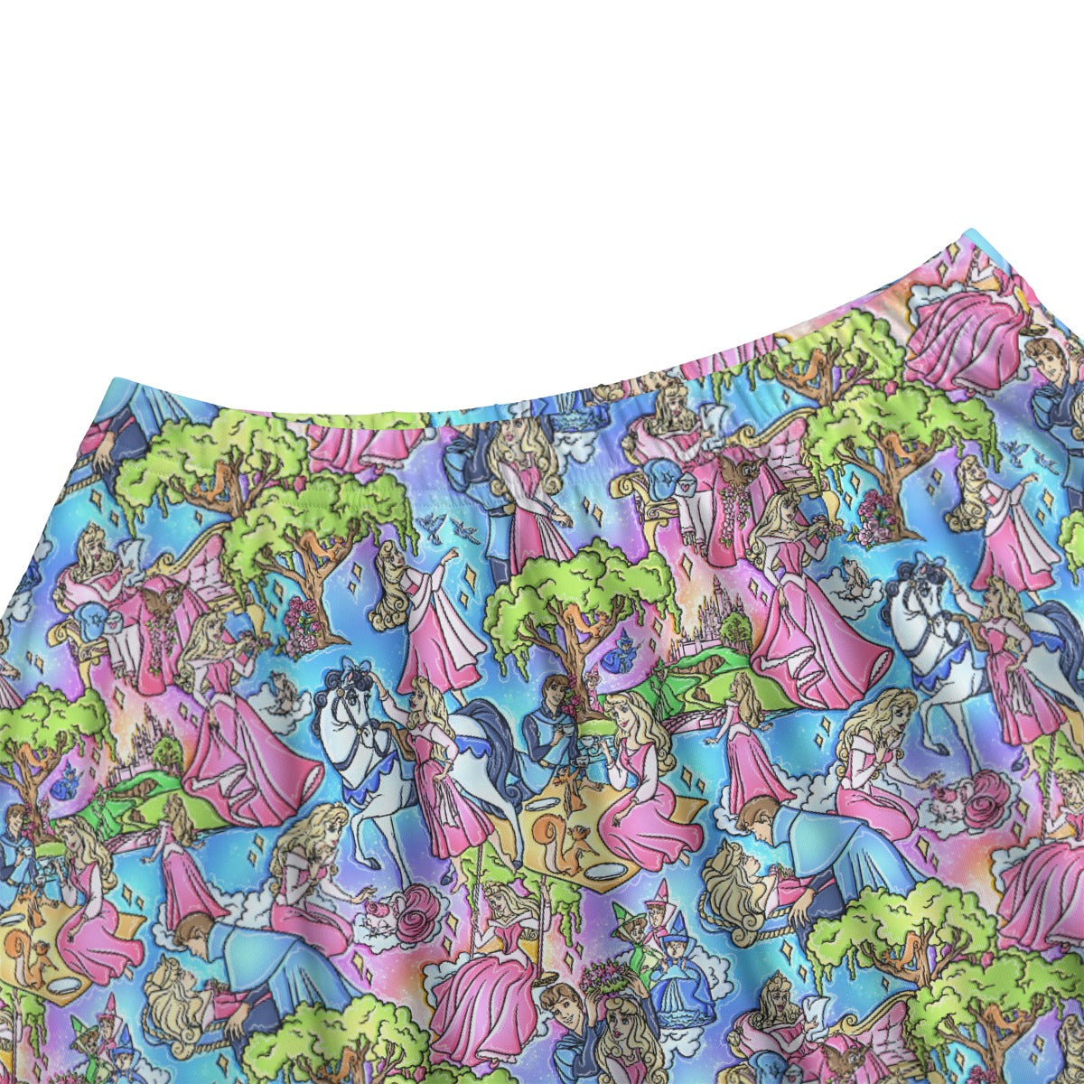 Dreaming Princess Storybook Scenes - Women's Pocket Skater Skirt