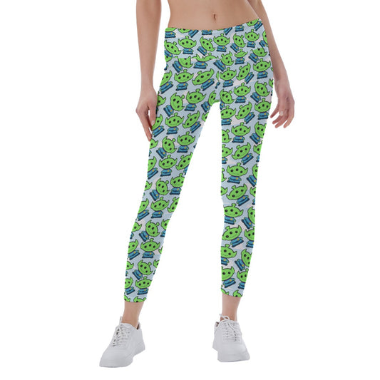 Little Green Space Aliens - Women's Yoga Leggings