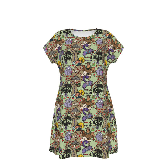 Emperor’s Chaotic Groove - Women's T-Shirt Dress