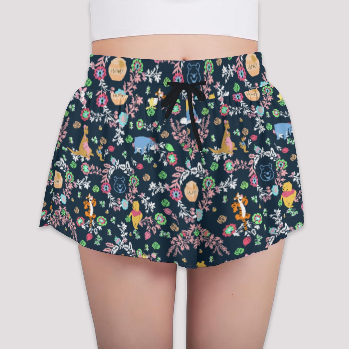Garden Whimsy - Hundred Acre Blooms - Girls’ Flowy Pocket Shorts