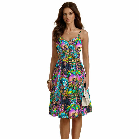 Ohana Island Storybook Scenes - Women's Sweetheart Cami Dress