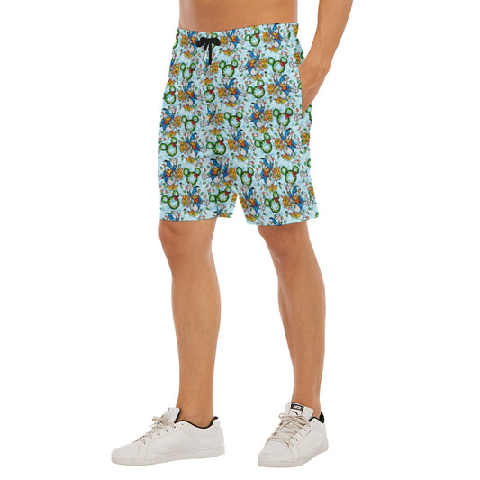 Duck’s Holiday Lights Tangleghts - Men’s Pocket Beach Shorts