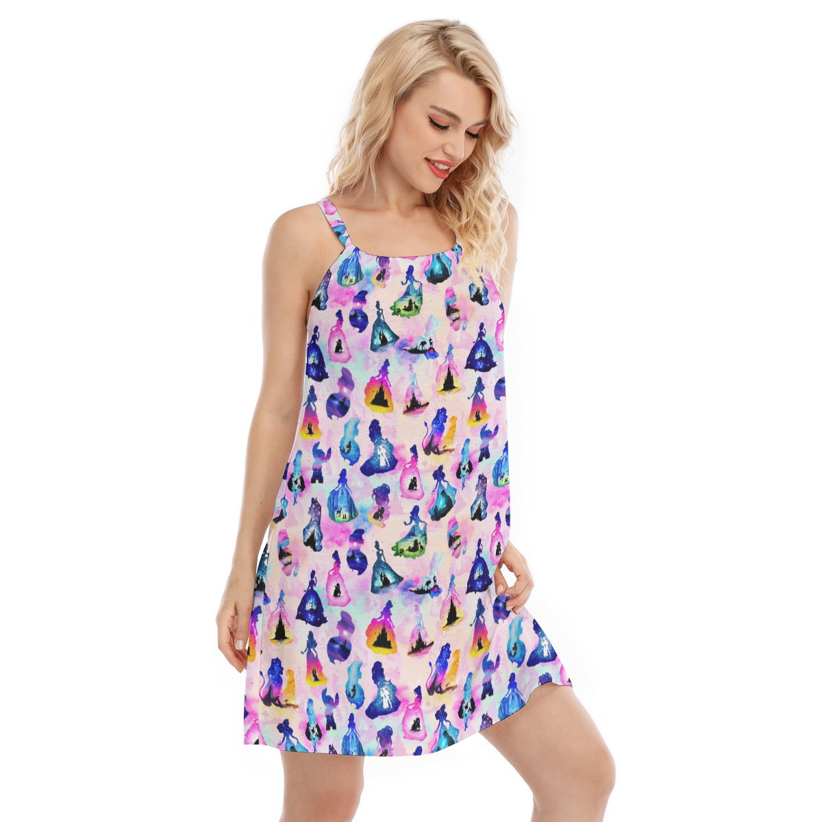 Princess And Classic Animation Silhouettes - Women’s Adjustable Sundress