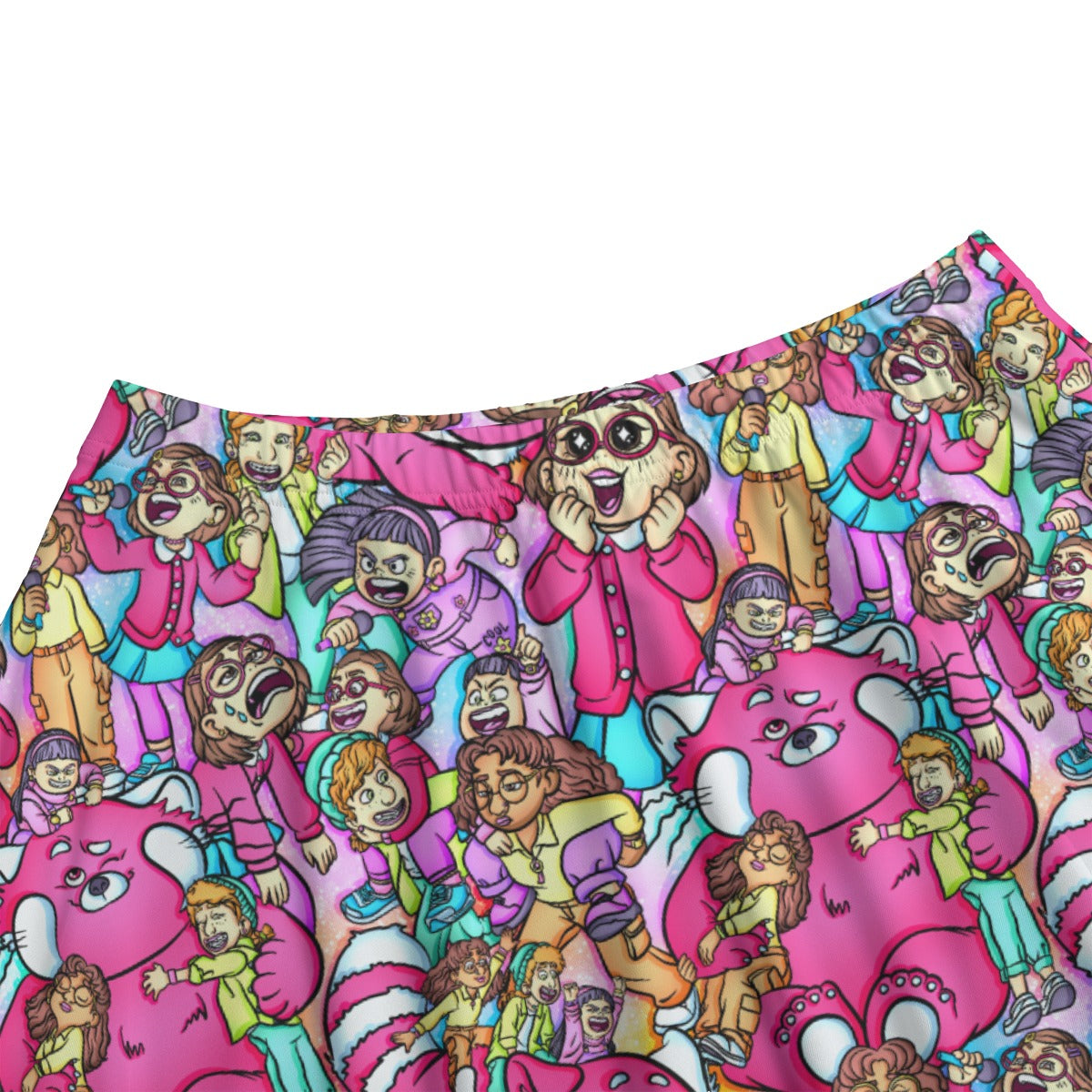 Red Panda Chaos Scenes - Women's Pocket Skater Skirt