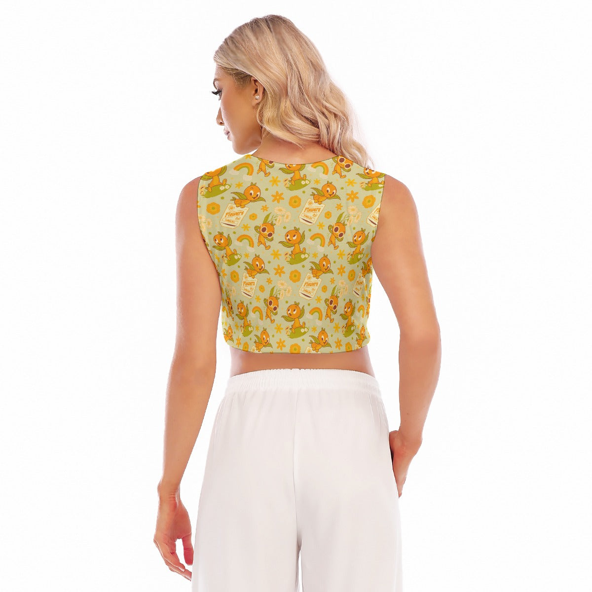 Vintage Citrus Garden - Women’s Sleeveless Cropped Tee