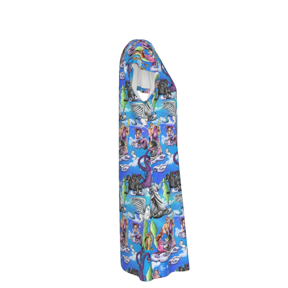 Mythic Hero Chaos Clouds - Women's T-Shirt Dress