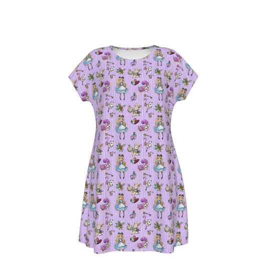 Whimsical Curious Adventure - Women's T-Shirt Dress