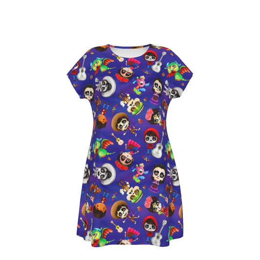Poco Loco Día de Muertos - Women's T-Shirt Dress