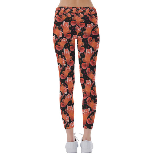 Scribbly Red Panda - Women's Yoga Leggings