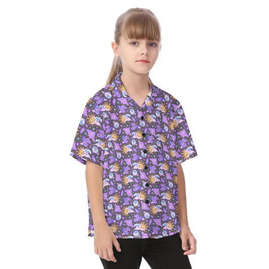 Mystical Manta Rays - Kid's Hawaiian Button Up Shirt