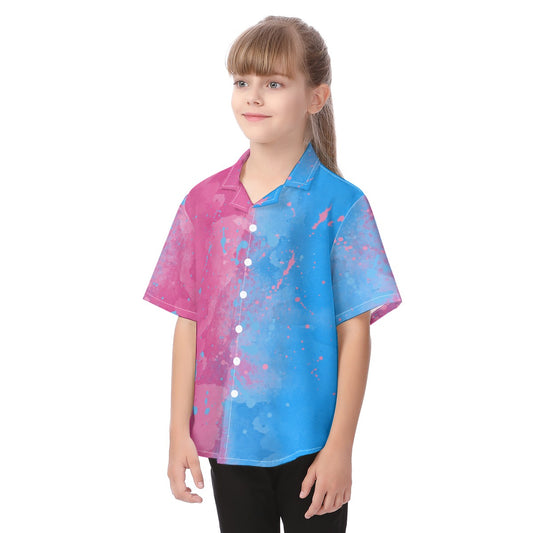 Pink or Blue Sleeping Beauty Inspired - Kid's Hawaiian Button Up Shirt