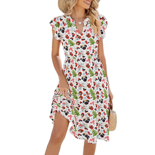 Mouse Magic Christmas - Women's Tiered Pocket Midi Dress
