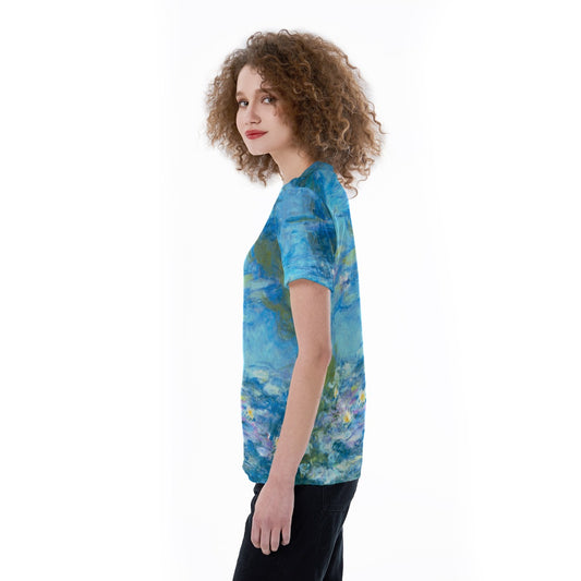 Monet Water Lillies - Women's Short Sleeve V-Neck T-Shirt