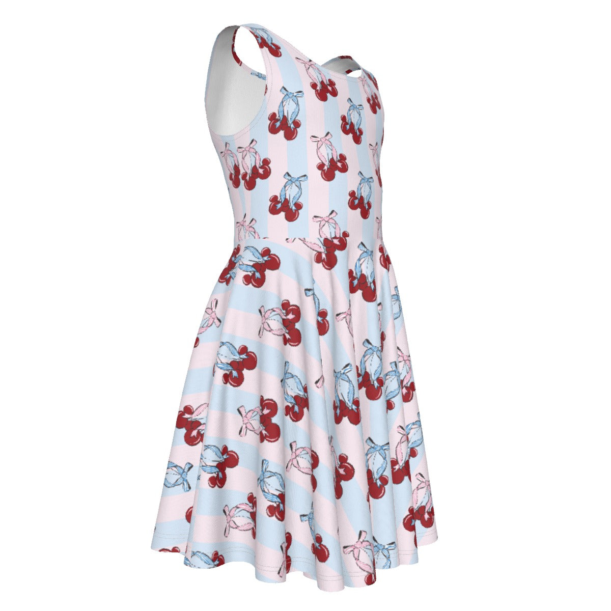 Cherry Ear Bows - Kid's Sleeveless Skater Dress