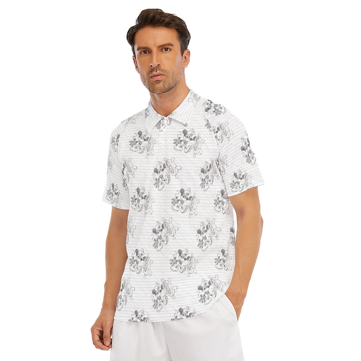 Sketch of Steamboat Mouse - Men's Polo Shirt