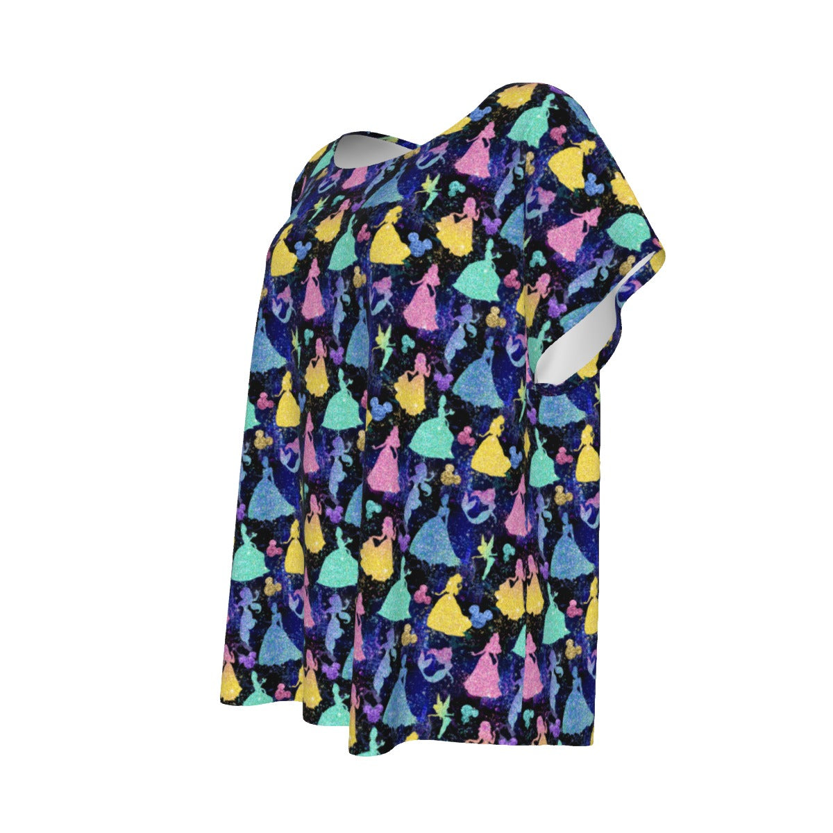 Princess Glitter Silhouettes - Women’s Relaxed Fit Scoop Tee