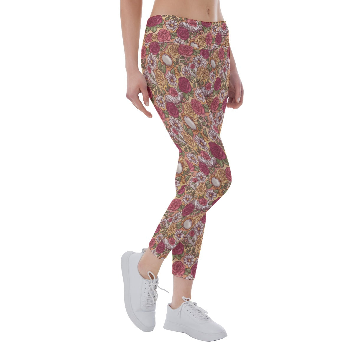 Fairytale Florals – Timeless Tale Blooms - Women's Yoga Leggings