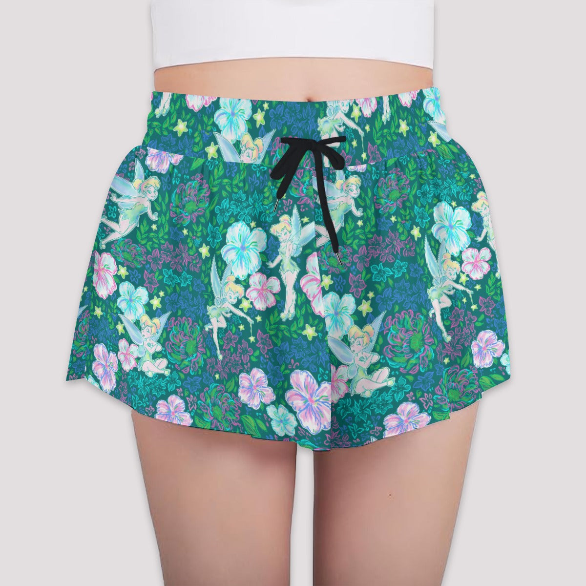 Pixie in Neon Blooms - Girls’ Flowy Pocket Shorts