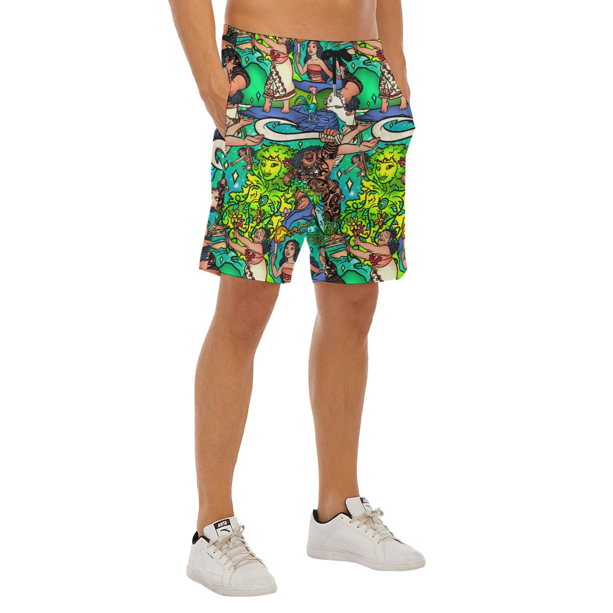 Ocean Voyager Storybook Scenes - Men’s Pocket Beach Shorts