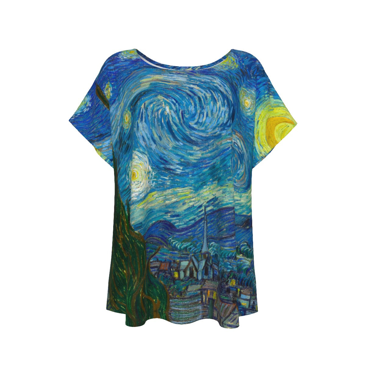 Van Gogh Starry Night - Women’s Relaxed Fit Scoop Tee