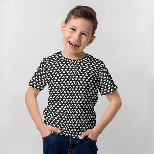 Playful Polka Dot Ears Black - Kid’s Short Sleeve T-Shirt