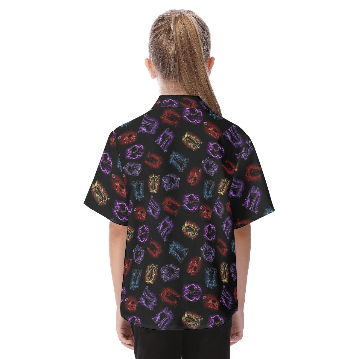 Villain Silhouettes Sparkle - Kid's Hawaiian Button Up Shirt