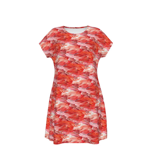 Animal Print - Flamingo - Women's T-Shirt Dress