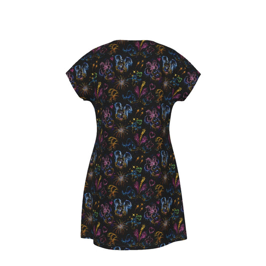 Mouse Friends’ Love in the Sky - Women's T-Shirt Dress