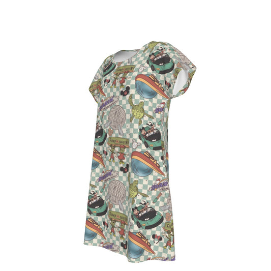 Hand Drawn EC - Women's T-Shirt Dress