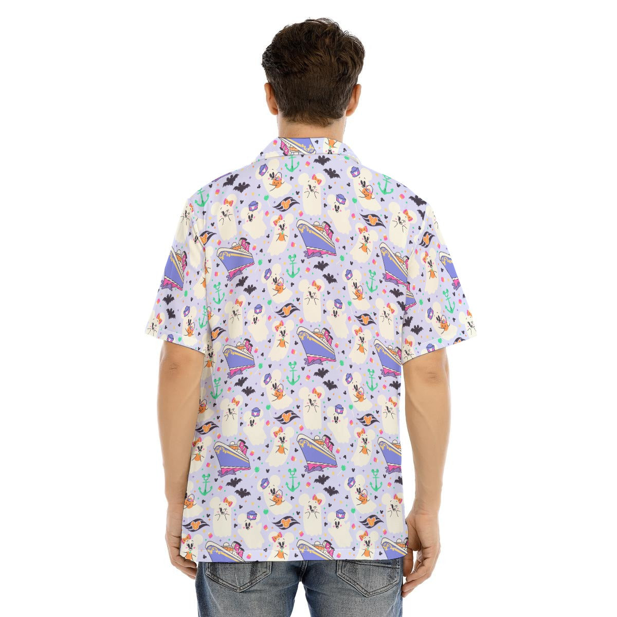 Spooky Sea Ghosts - Men's Hawaiian Button Up Shirt