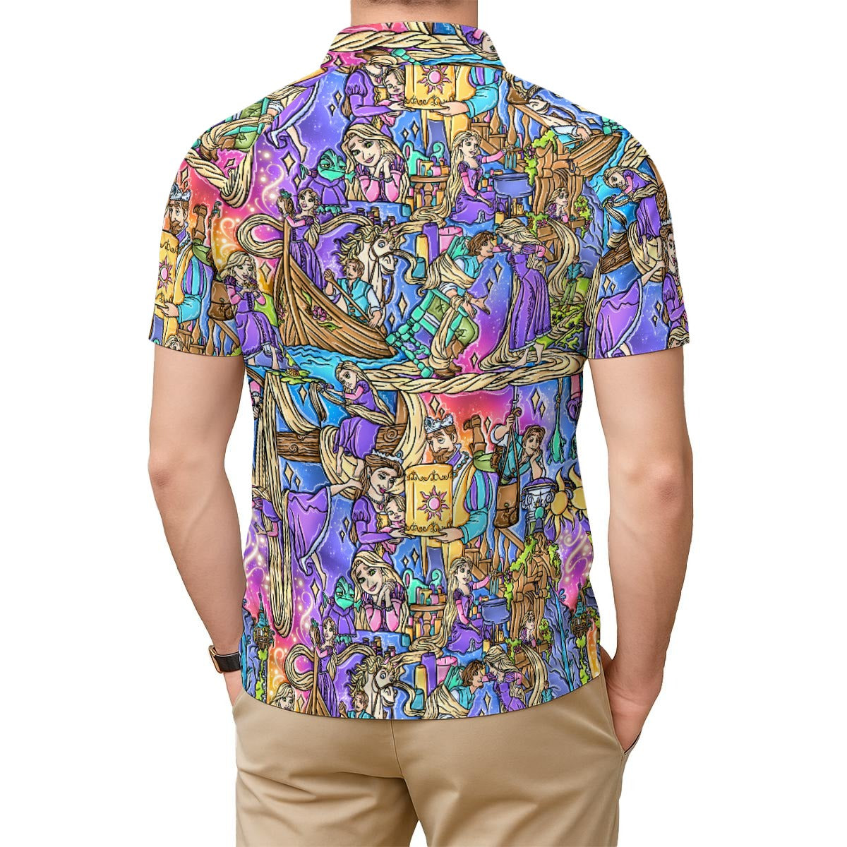 Golden Hair Storybook Scenes - Men's Polo Shirt