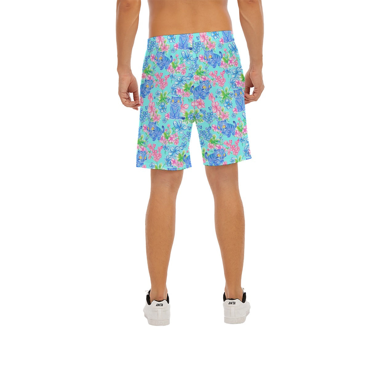 Derpy Tiger Blooms - Men’s Pocket Beach Shorts
