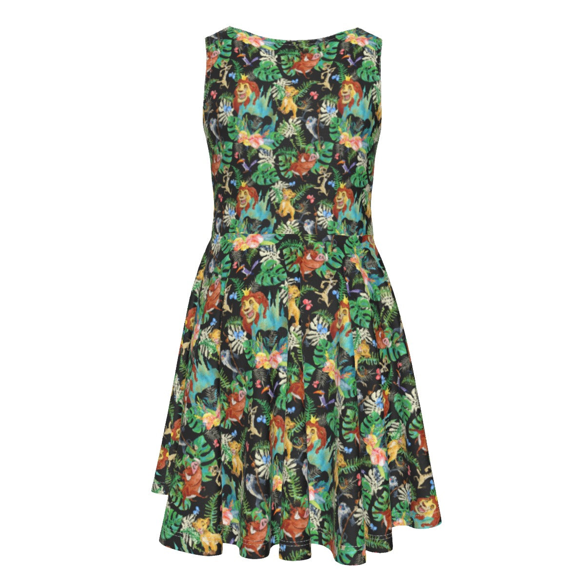 Watercolor Jungle Pride- Kid's Sleeveless Skater Dress