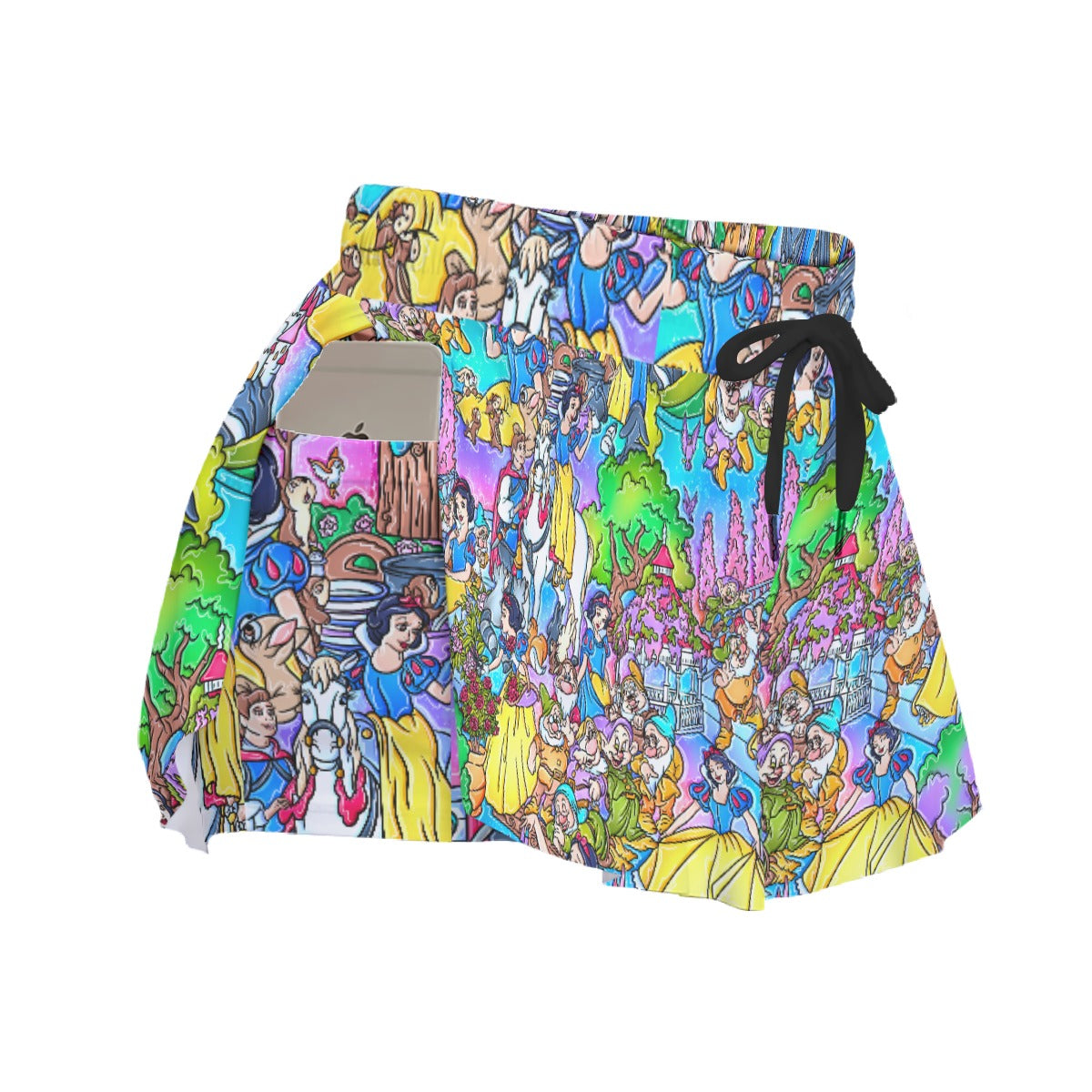 Fairest Princess Storybook Scenes - Women's Flowy Pocket Shorts