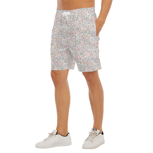 Springtime Kitten Garden Elegance - Men’s Pocket Beach Shorts