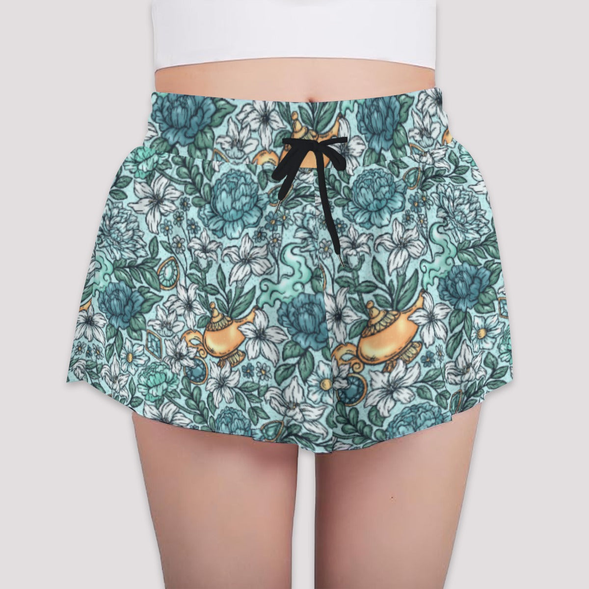 Fairytale Florals - Arabian Princess - Girls’ Flowy Pocket Shorts