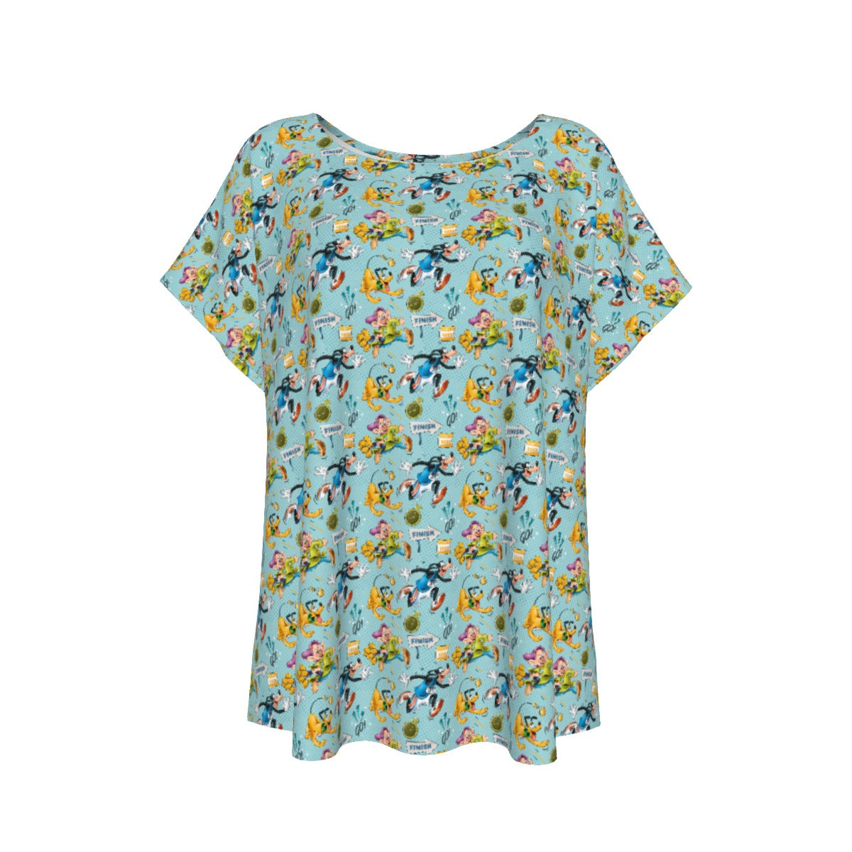 Cheerful Race Day Dashers - Women’s Relaxed Fit Scoop Tee