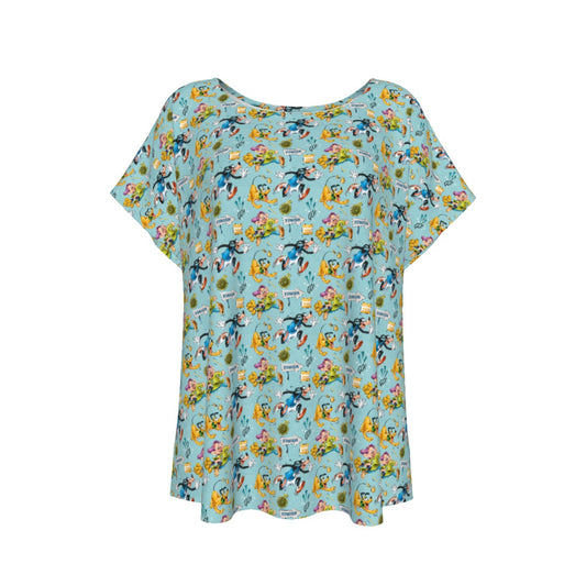 Cheerful Race Day Dashers - Women’s Relaxed Fit Scoop Tee
