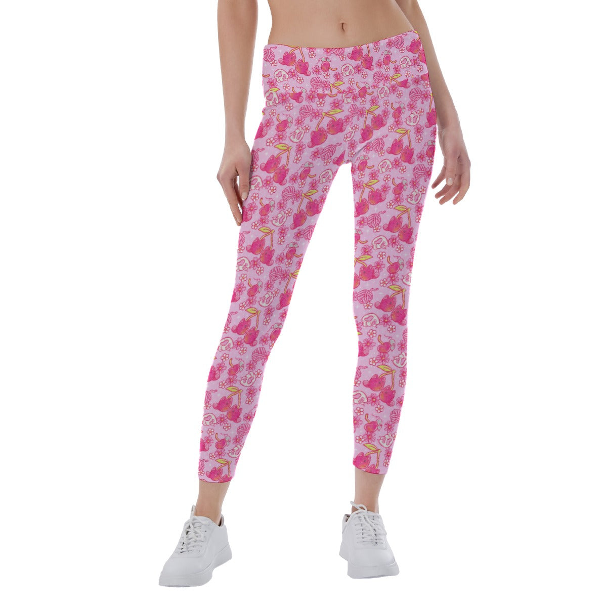 Fruitimals - Cherry Kittens - Women's Yoga Leggings