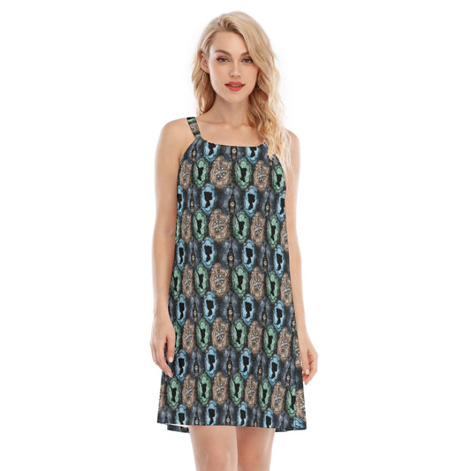 Starry Flight Silhouettes - Women’s Adjustable Sundress