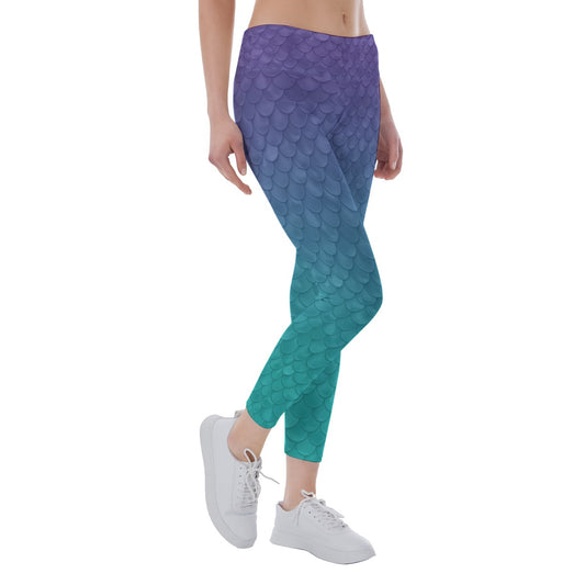 Dreamy Mermaid Scales - Women's Yoga Leggings