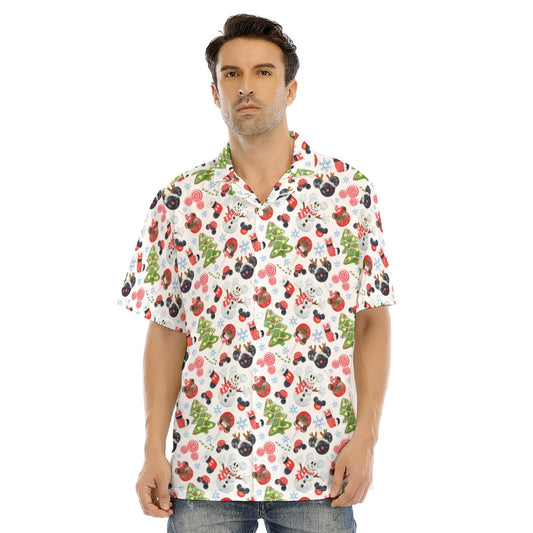 Mouse Magic Christmas - Men's Hawaiian Button Up Shirt
