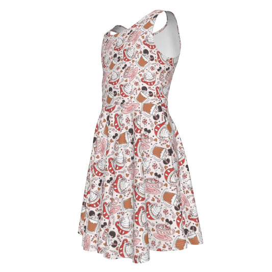Magic Mouse Hot Chocolate - Kid's Sleeveless Skater Dress