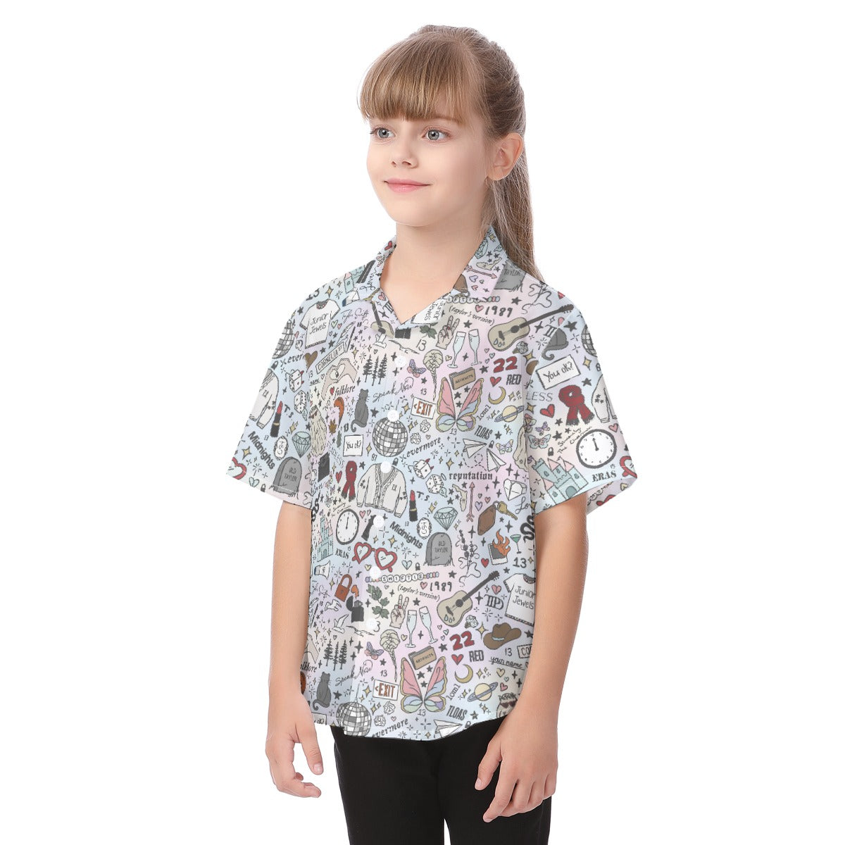 Every Era Collage - Kid's Hawaiian Button Up Shirt