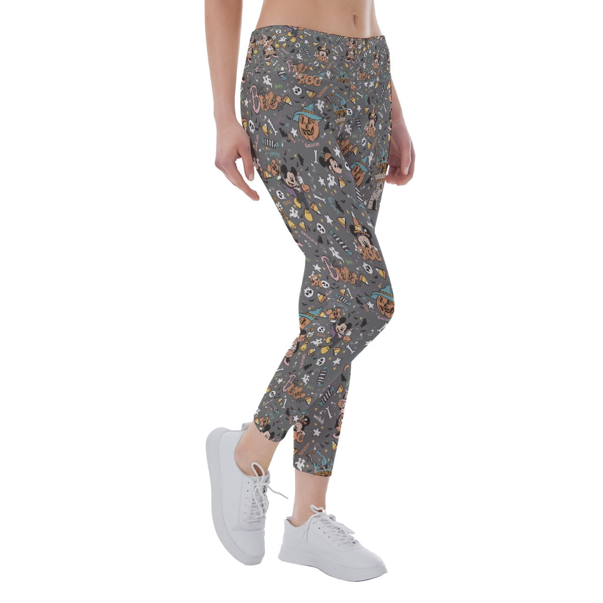 Spooky Spellbook Doodles - Women's Yoga Leggings