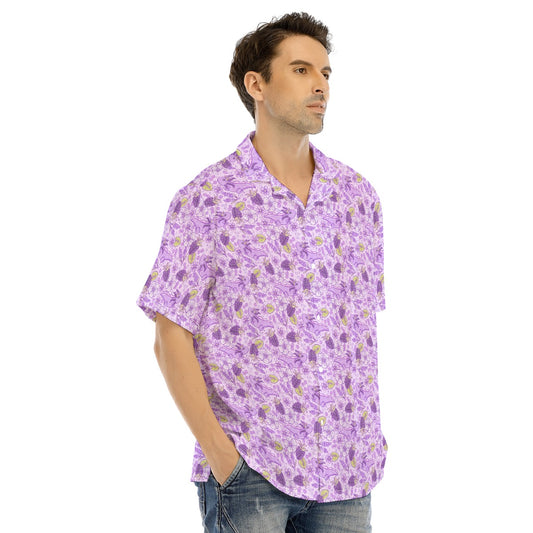 Fruitimals - Blackberry Axolotls - Men's Hawaiian Button Up Shirt