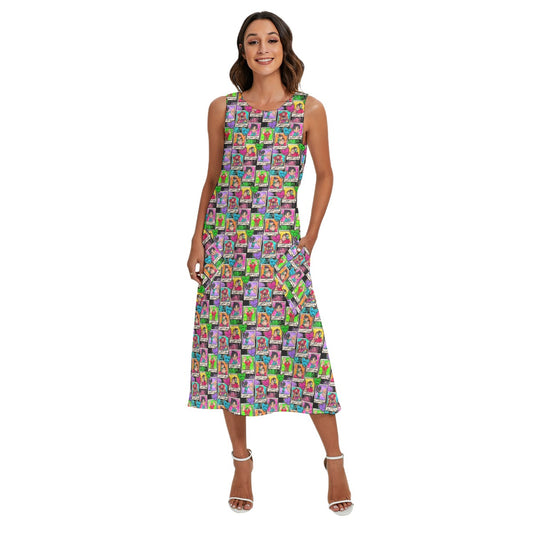 You're My Hero - Women’s Diagonal Pocket Midi Dress
